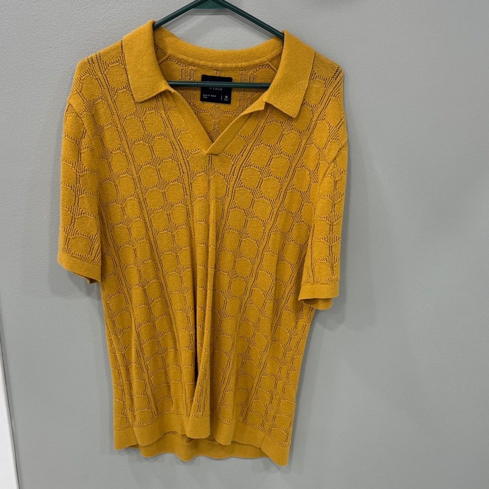 Abercrombie & Fitch Golden Yellow Knit Polo